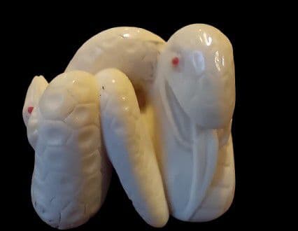 定一 在銘 「蛇と蛙 」根付