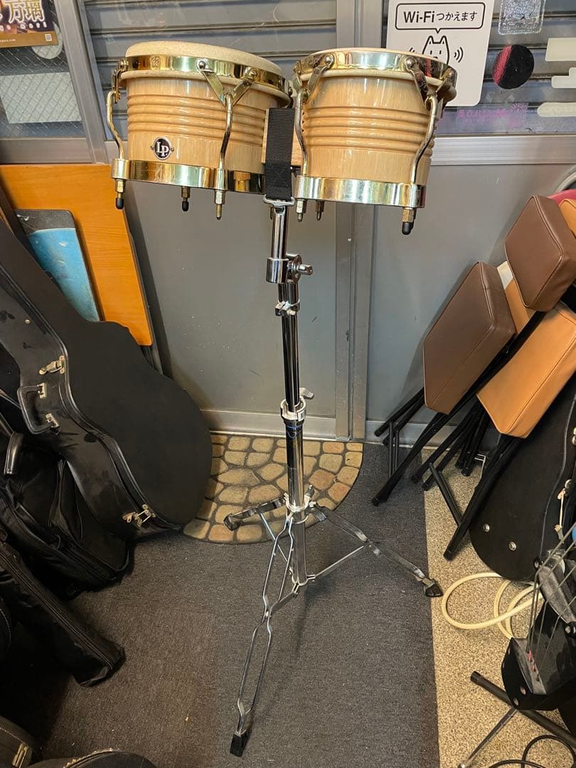 ガ*ガ様 LP ボンゴ デュオ スタンド、ケース付き