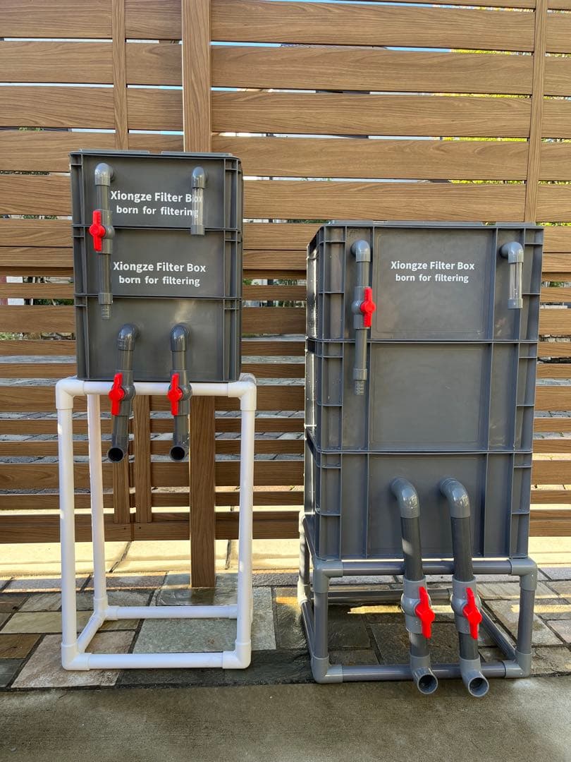 お任せ濾過材2段付き 池水槽用万能フィルター 最強濾過槽　外部式飼育濾過器装置