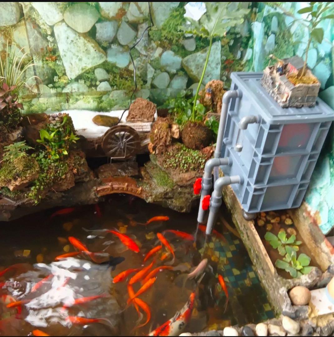 お任せ濾過材2段付き 池水槽用万能フィルター 最強濾過槽　外部式飼育濾過器装置