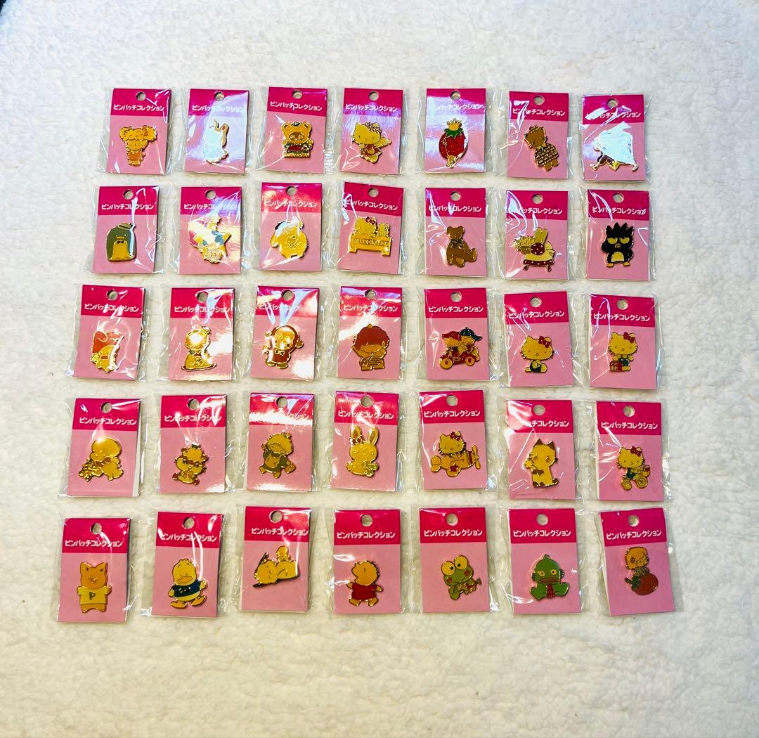 [激レア品] サンリオキャラクター　ピンバッジコレクション　全35種！
