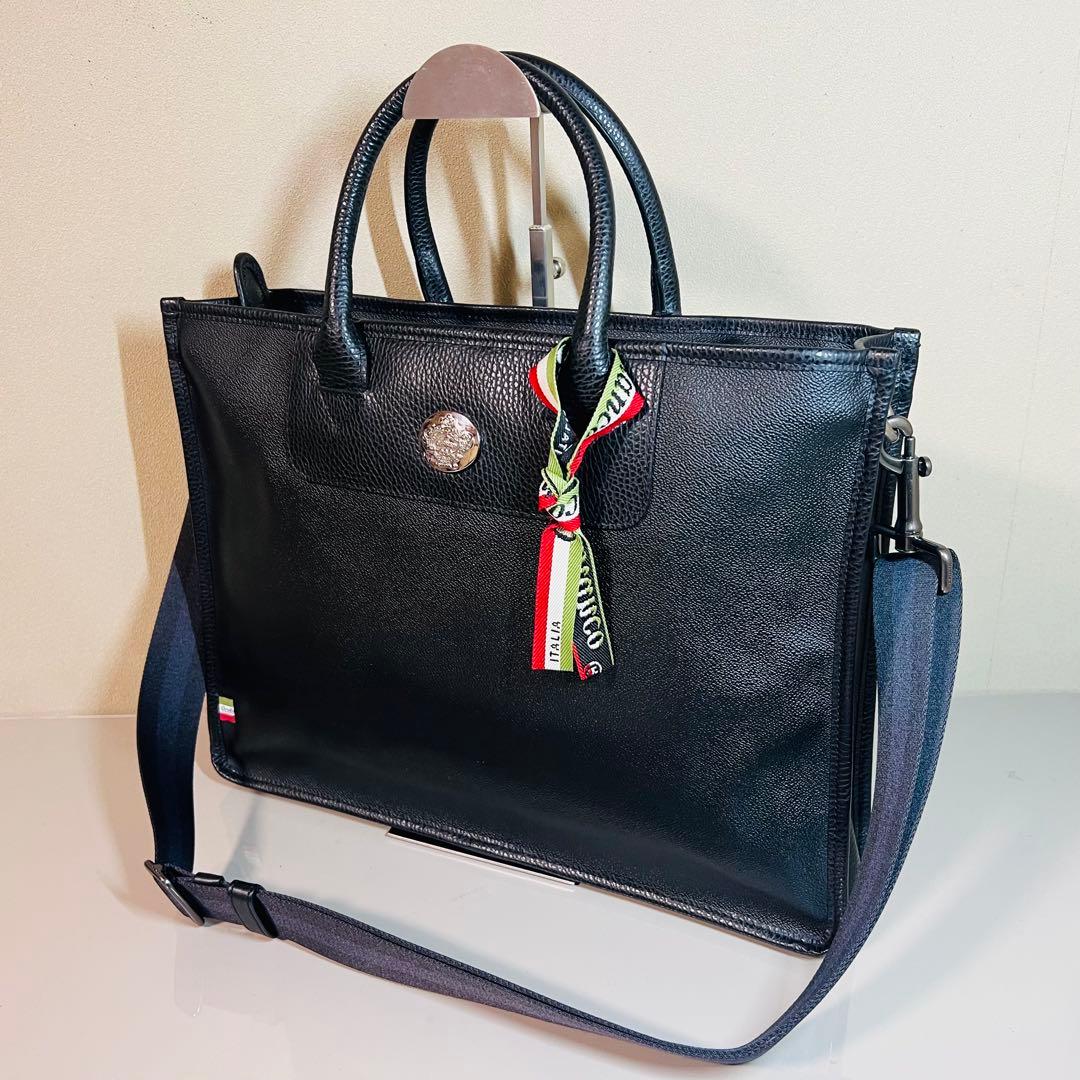 【数回使用程度】オロビアンコ ブリーフケース ビジネスバッグ レザー 2way