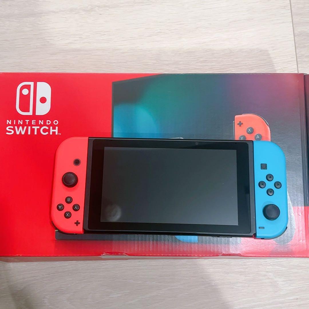 ⚠️今週削除 箱有りスタンドなし Nintendo Switch 本体 赤/青