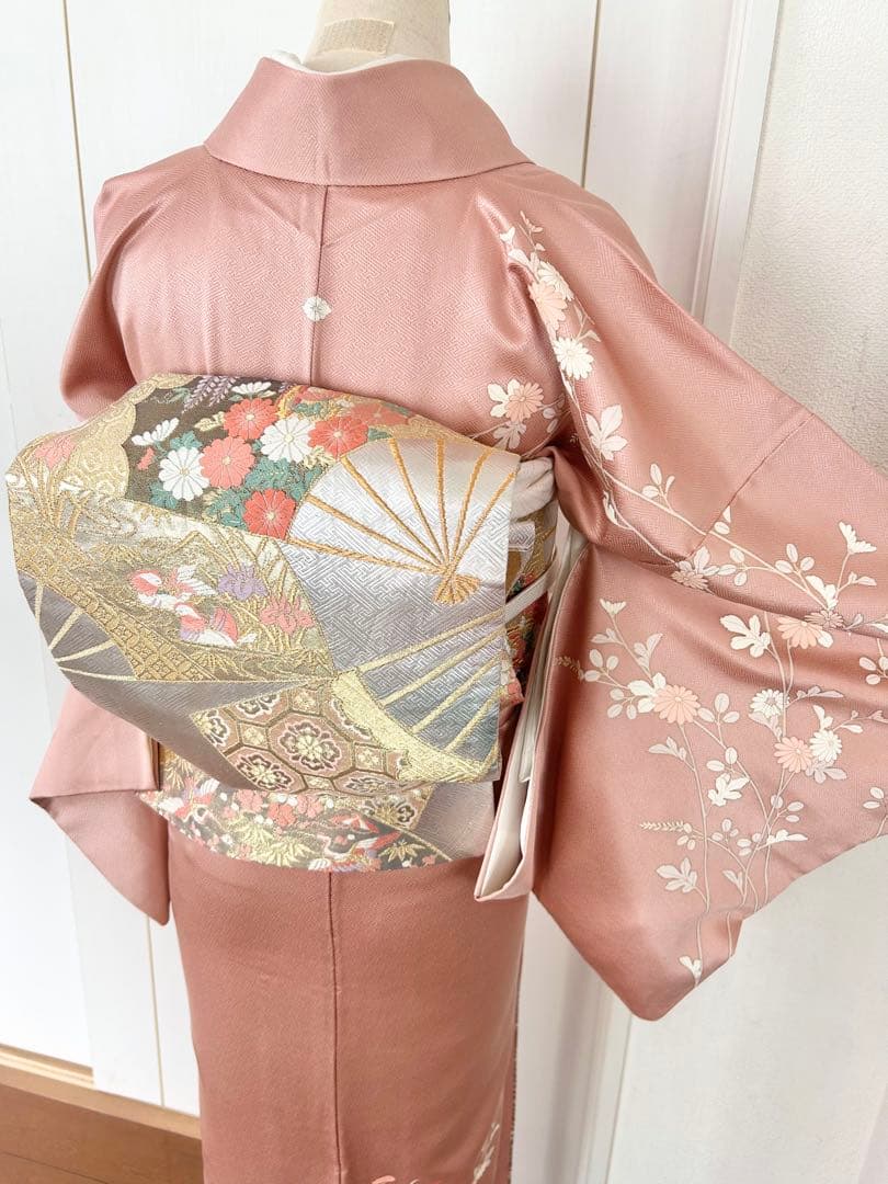 美品　正絹訪問着　紋付　フルセット4点　入学式　七五三　お宮参り