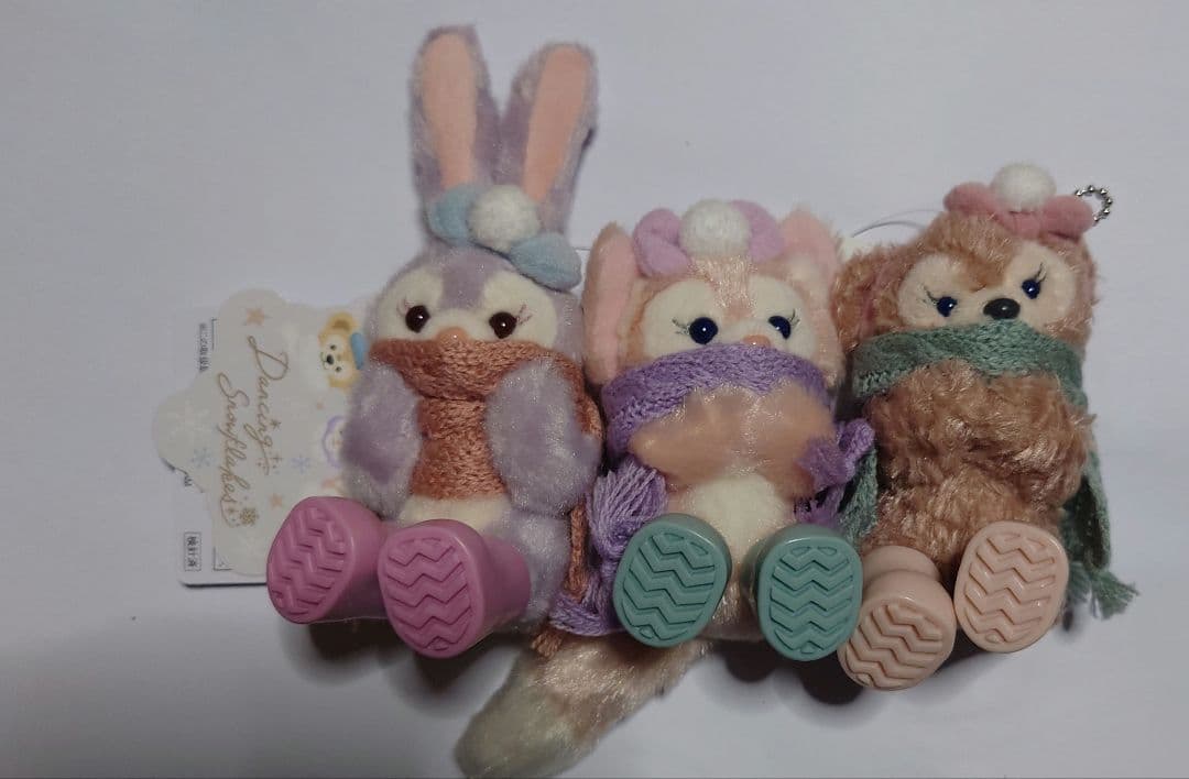 本日のみ値下セット売☆ダンシングスノーフレークスぬいぐるみチャーム(キーチェーン