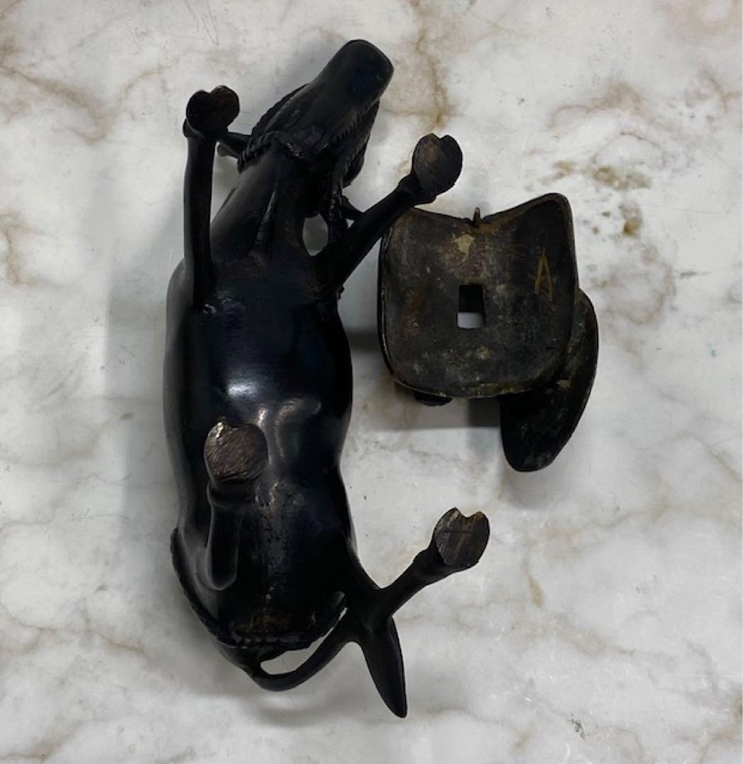 銅製　香炉　牛型　24や407