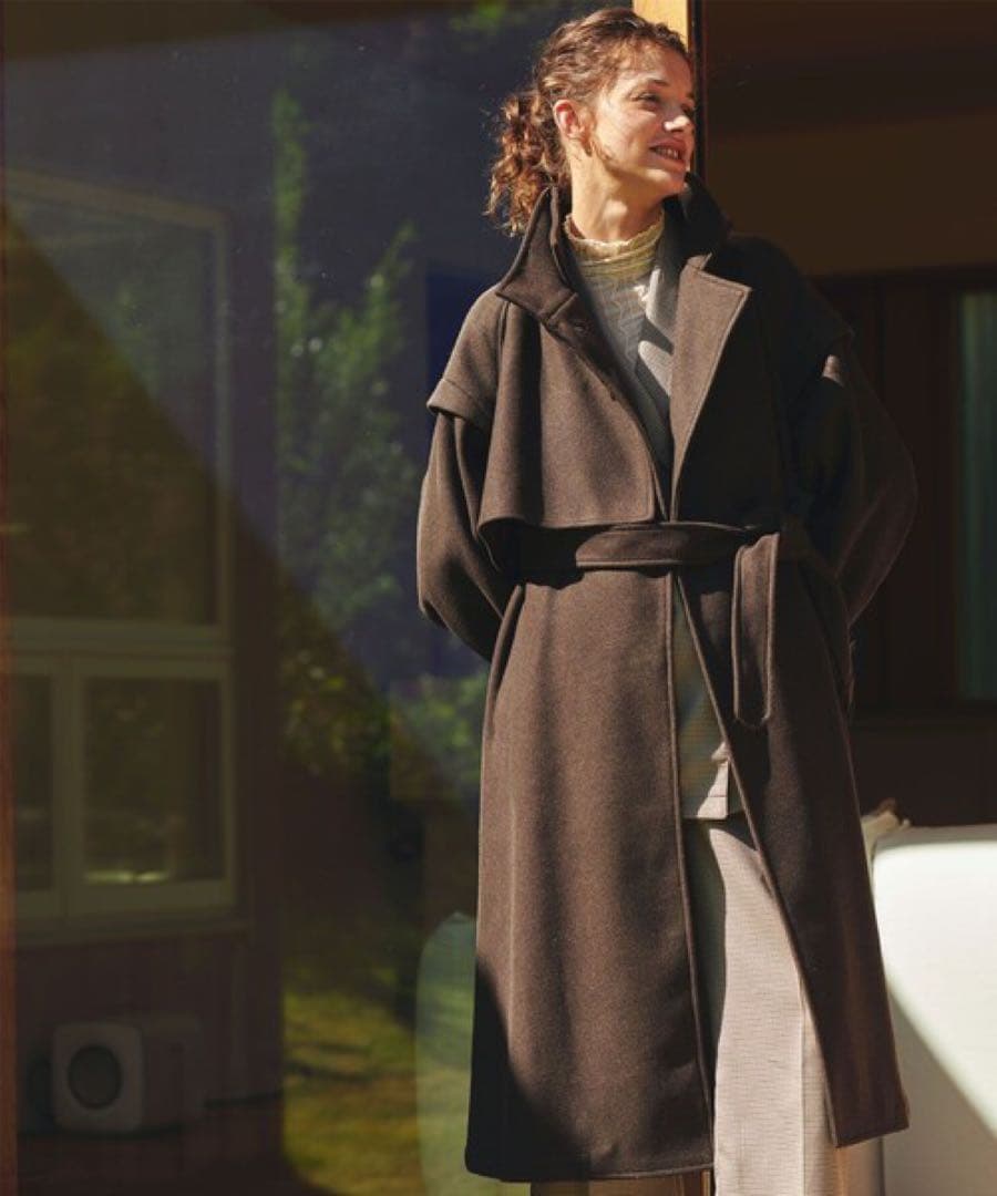 【新品】FREAK'S STORE メルトンライクウーリースタンドトレンチコート