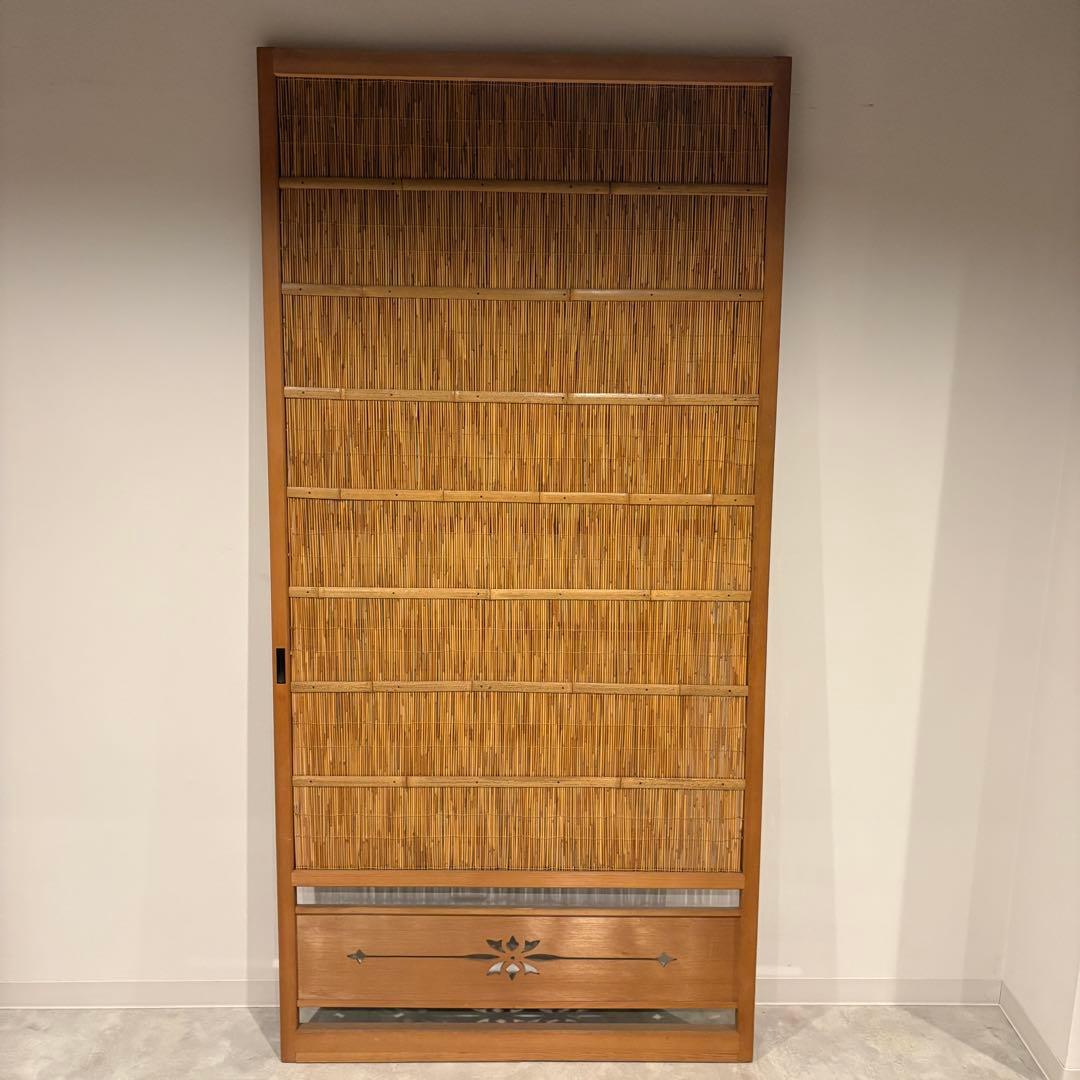 古い建具 1枚 簾戸 すど 葦戸よしど 夏障子 御簾戸 2/2