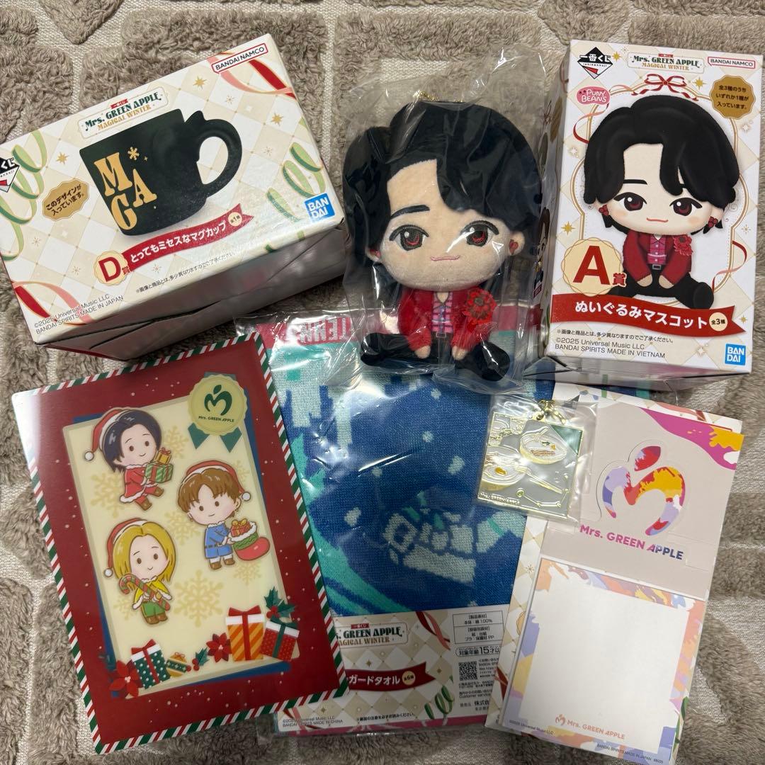Mrs.GREEN APPLE ミセス 1番くじ A賞D賞6点セット　ぬいぐるみ