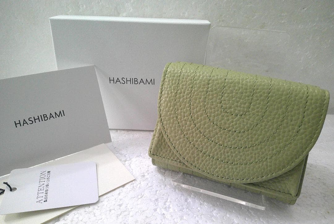 ★未使用 HASHIBAMI ハシバミ 財布 ステッチWフェイス ミニウォレット