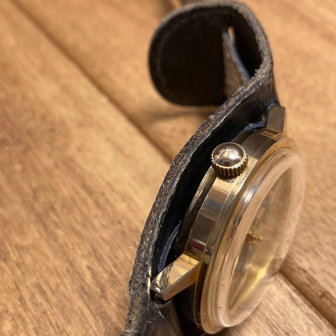 ビンテージ チャーリーザツナ 手巻き腕時計 レザーベルト USAアドバタイジング