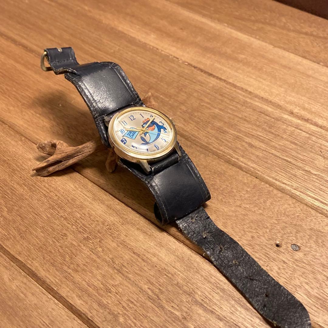 ビンテージ チャーリーザツナ 手巻き腕時計 レザーベルト USAアドバタイジング