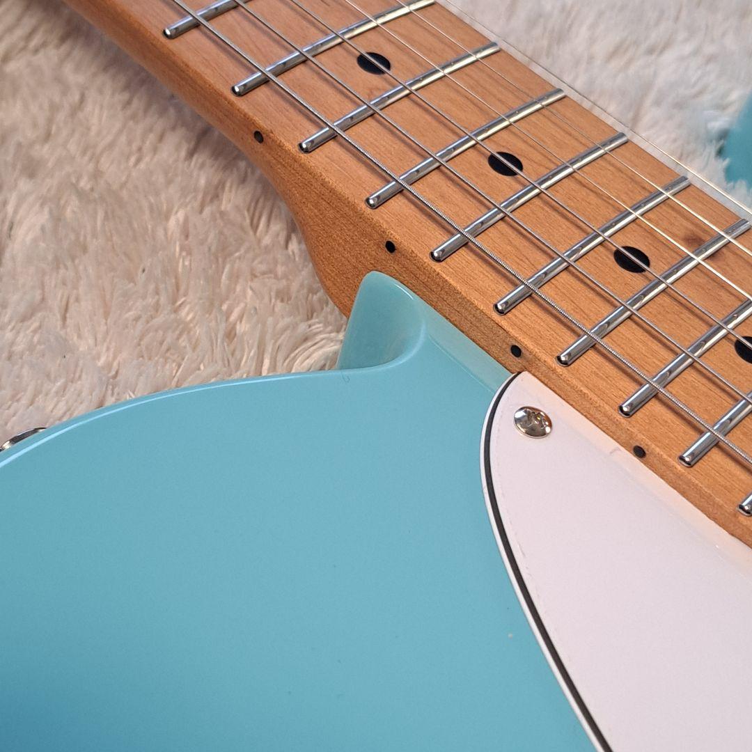 テレキャスターエレキギター　ローステッドメイプルネック ステンレス製フレット