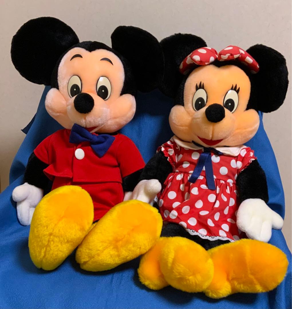 東京　サンアンドスター★ミッキーマウス＆ミニーマウス　ぬいぐるみ　レトロ