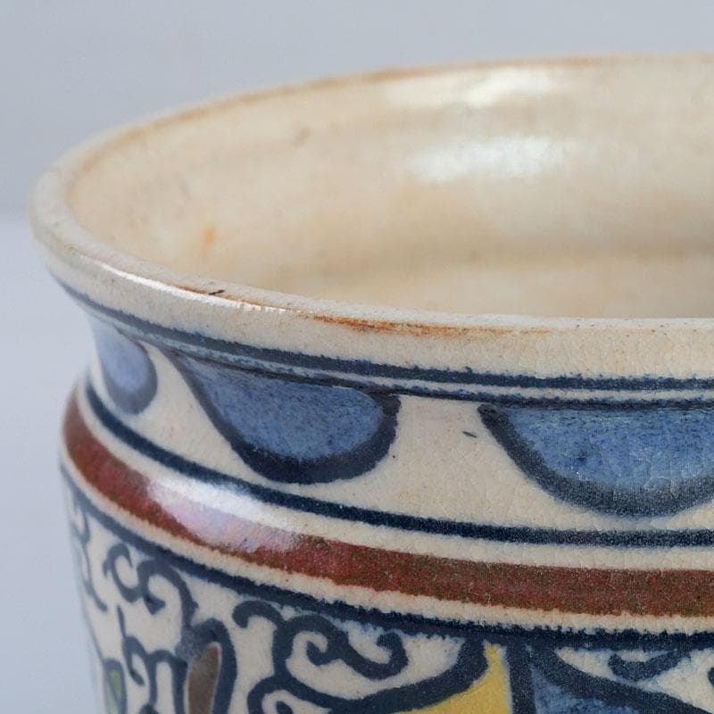 茶道具　膳所焼　陽炎園造　淡海ぜぜ　和蘭陀蔦文　火入　共箱　V　9416