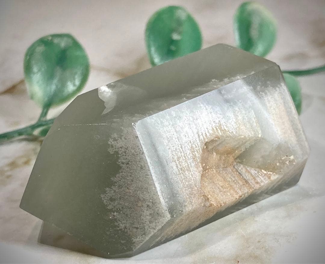 【龍脈水晶✨】ファントム　ガーデンクォーツ　ポイント　原石　クリスタル