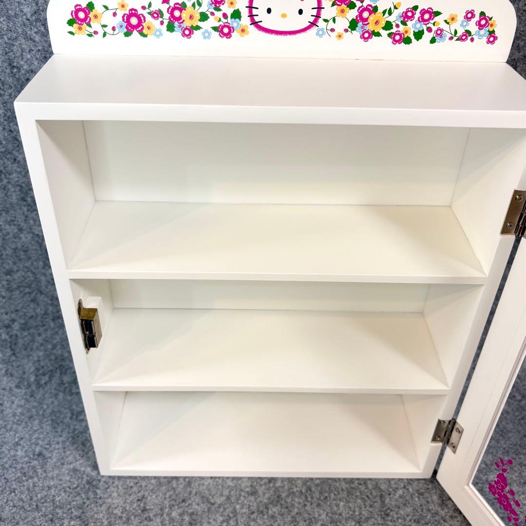 ハローキティ 木製 ラック3段 野いちご 花柄