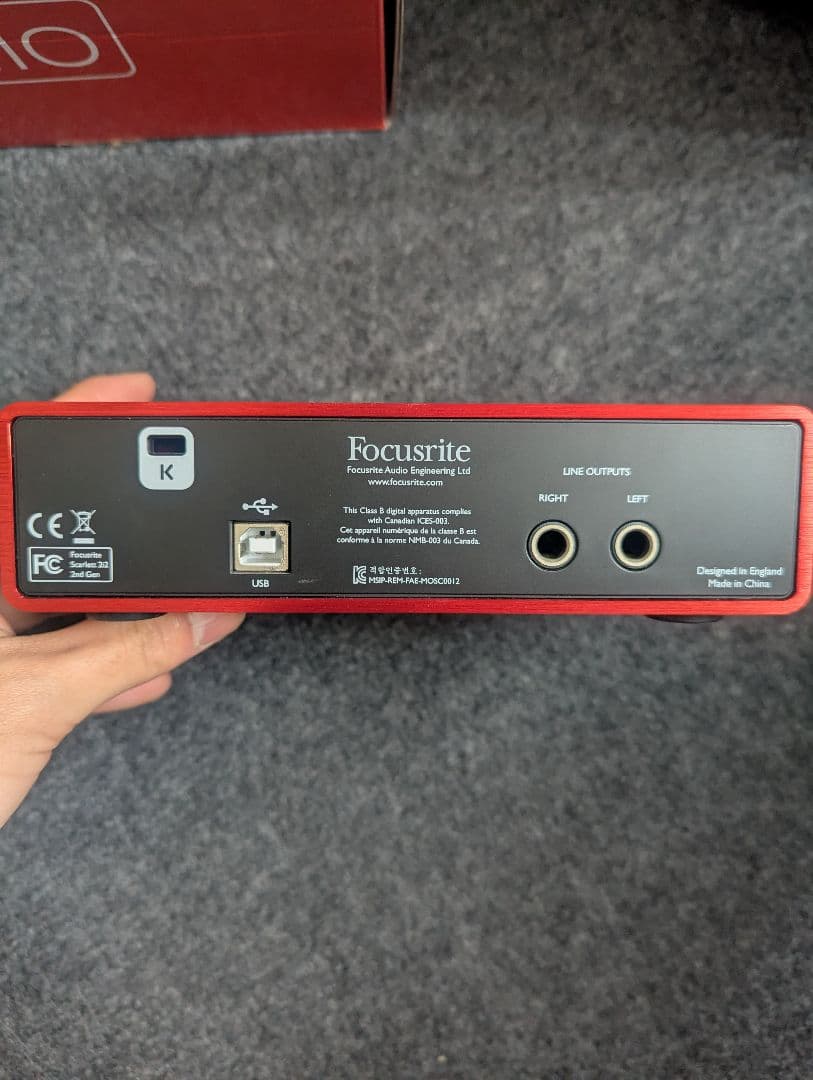 う*ち様 Focusrite Scarlett 2i2 Studio インターフ