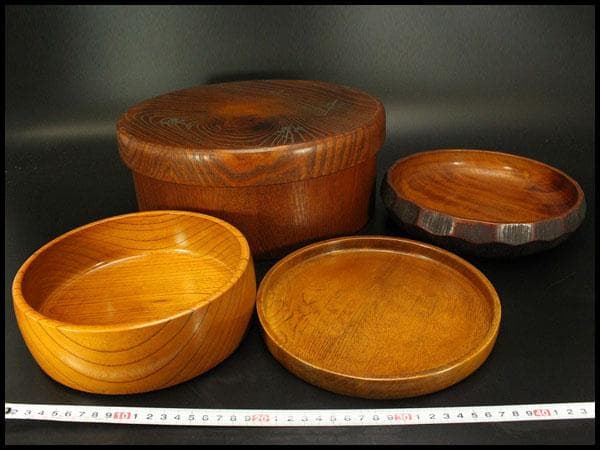 欅 木製 茶櫃 盆 菓子鉢 まとめて(A854)