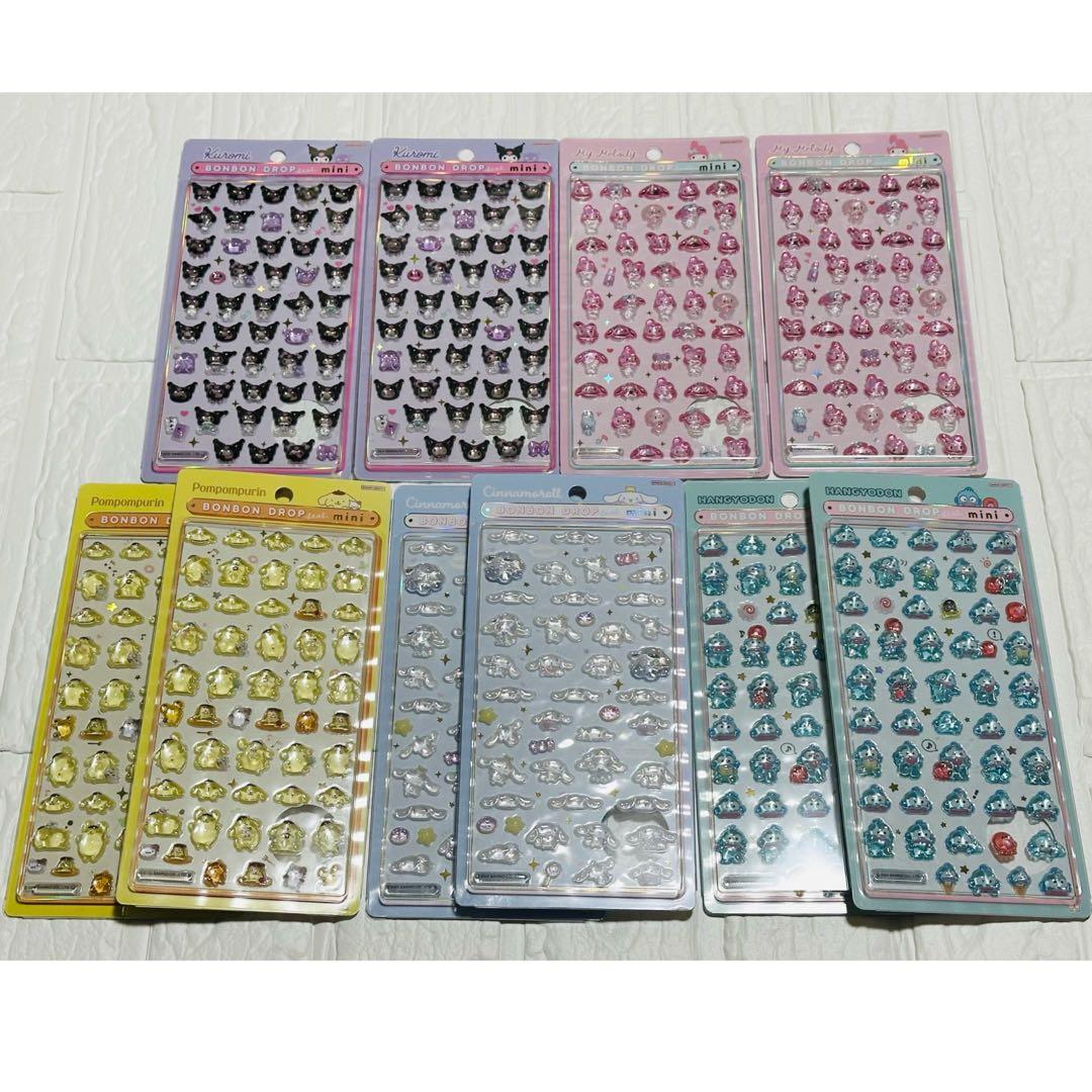 サンリオ　ボンボンドロップシールmini 10点セット まとめ売り