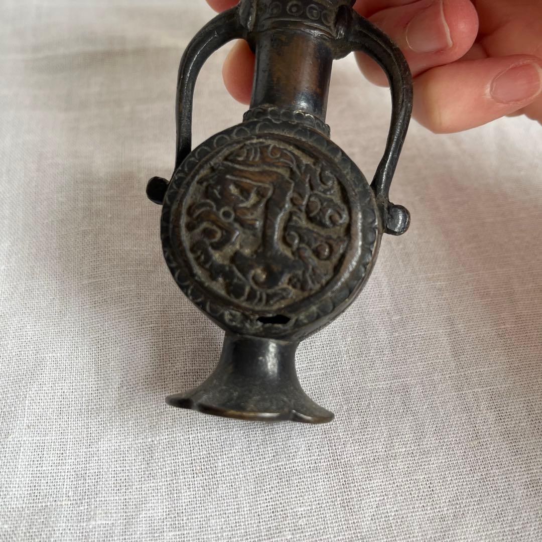 【最終価格】レア　骨董　銅製　中国　花器　オブジェ