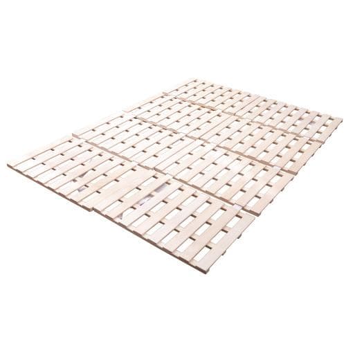 すのこベッド 折りたたみ 天然桐 四つ折り ベッドフレーム 木製 ダブル 4折桐