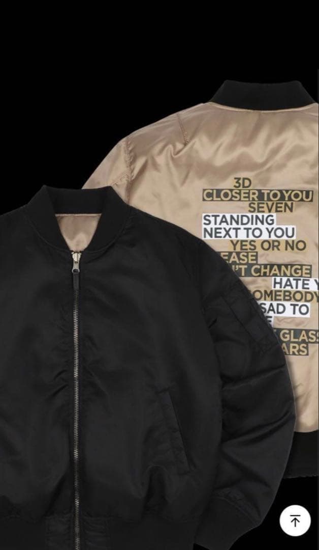 ジョングク GOLDEN グッズOversized Bomber Jacket