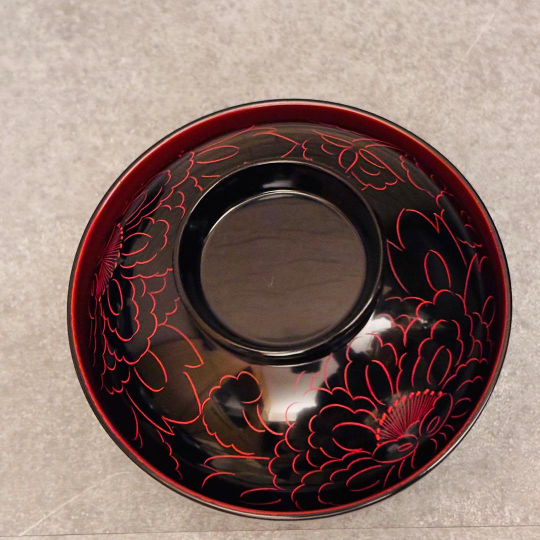 美品 越前塗 お椀 6客セット 蓋付き 汁椀 漆器 和食器 お雑煮 お茶事 節分