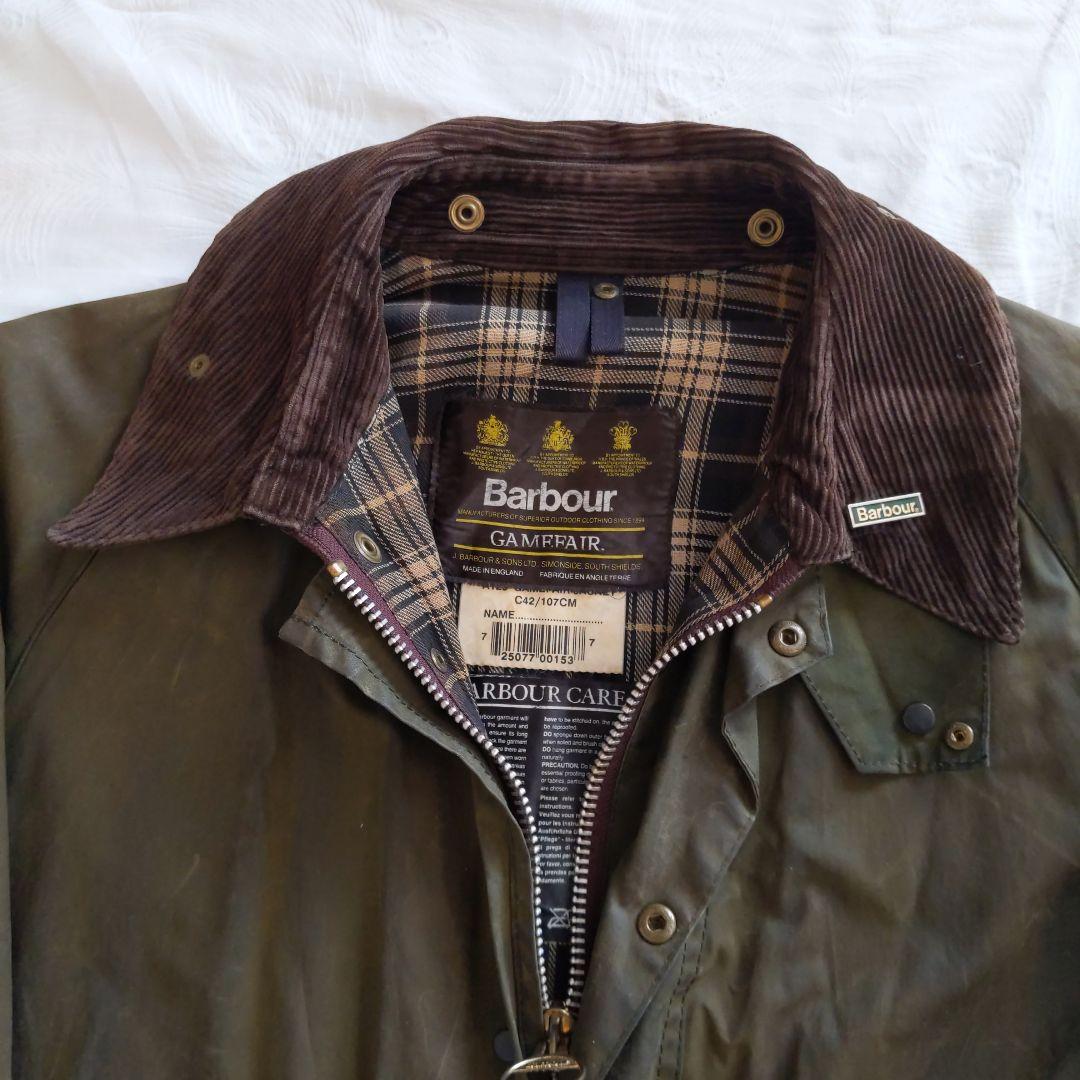 ◎Barbour・バブアー◎フード付き◎ビンテージ◎GAMEFAIR オイルド