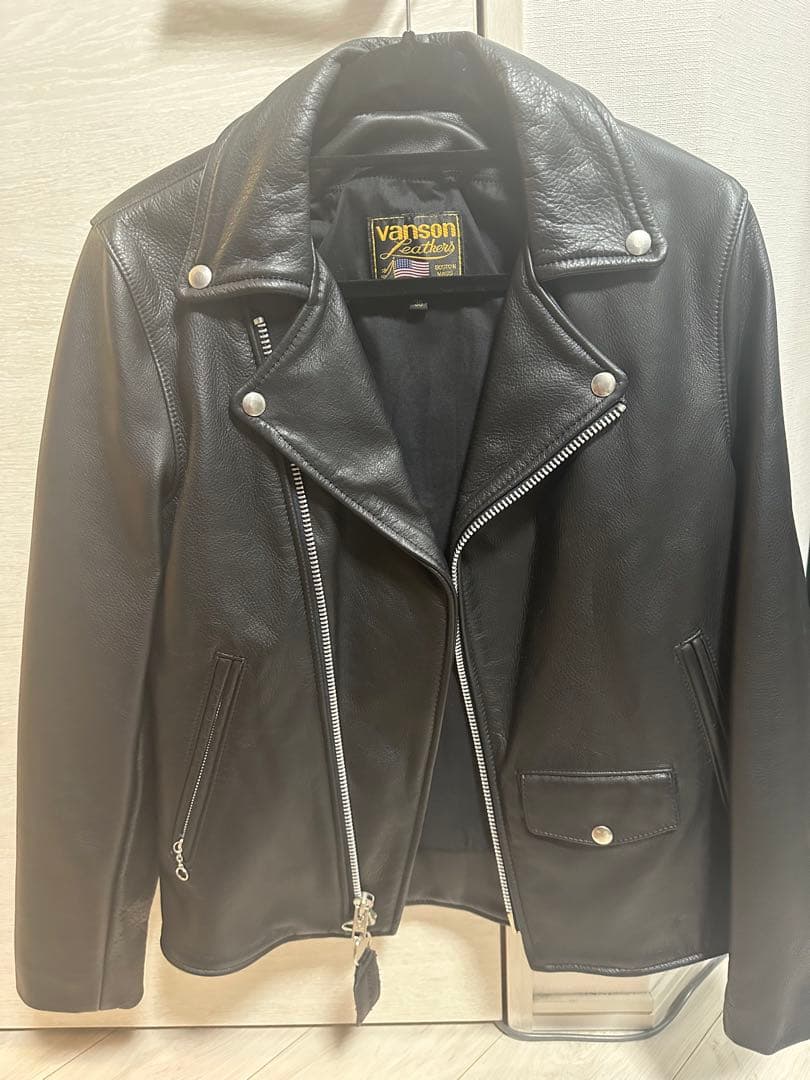 ジャケット・アウター VANSON CUSTOM LEATHER RIDERS JACKET