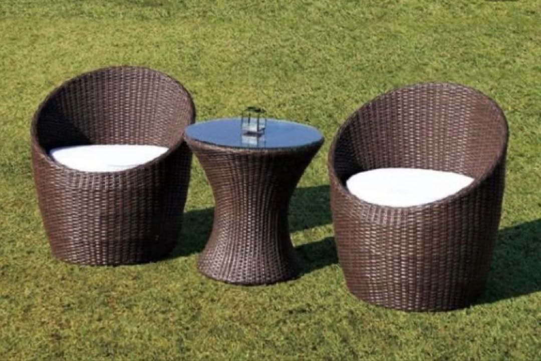 ラタン調ガーデンファニチャー チェア1点