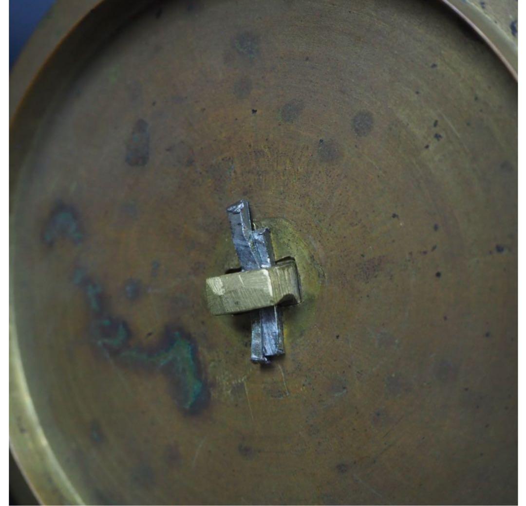 送料無料時代物手造り銅製燭台高さ32.5ｃｍ検/茶壺古錫玉川堂高岡佐渡銅器龍文堂