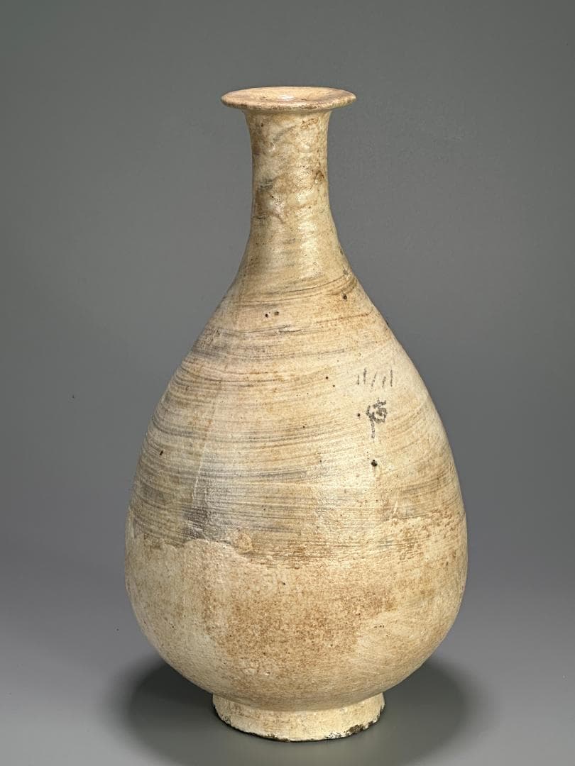 韓国美術　李朝時代　15～16世紀　李朝中期　刷毛目花瓶　華道具