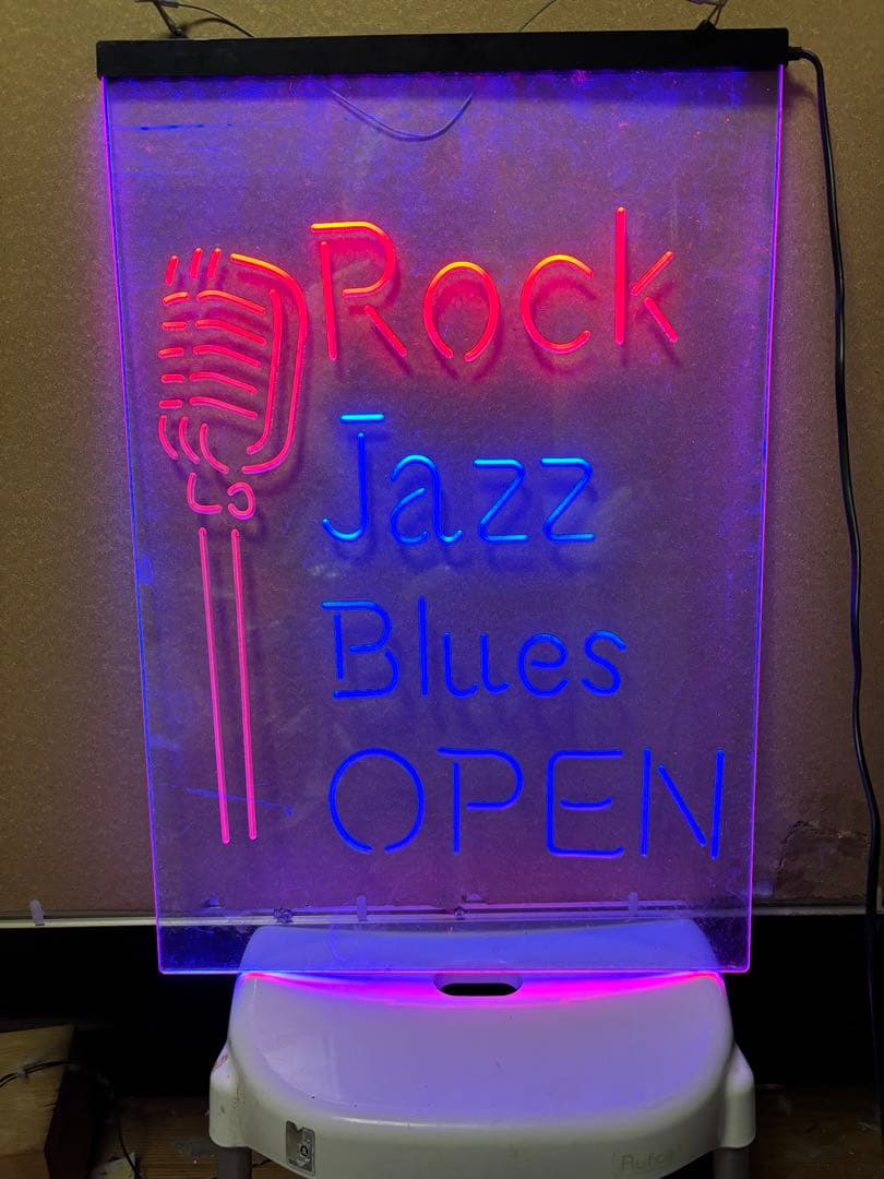 ＭＹー２０ ネオン看板 Rock Jazz Blues OPEN 激安