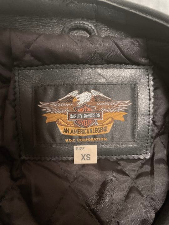 【ハーレーダビッドソン】シングルライダースジャケット 革ジャン　XS