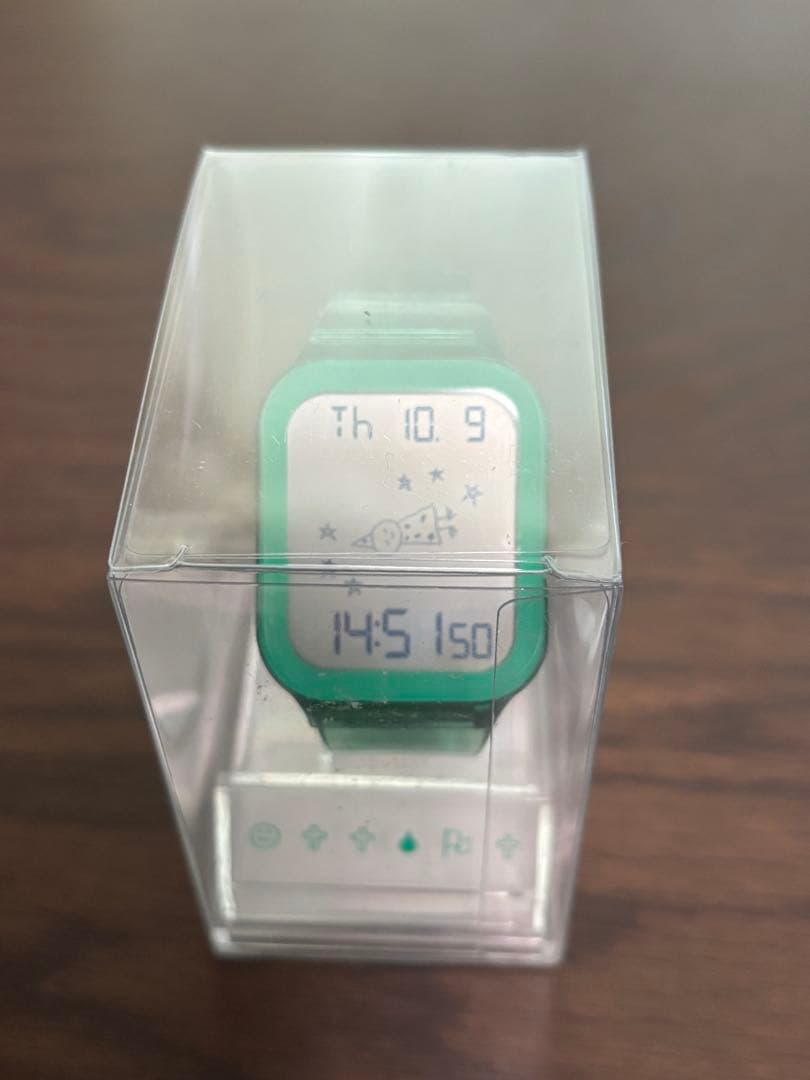 グリーン デジタルウォッチ 透明ケース入り 米津玄師　空想リーシューウォッチ