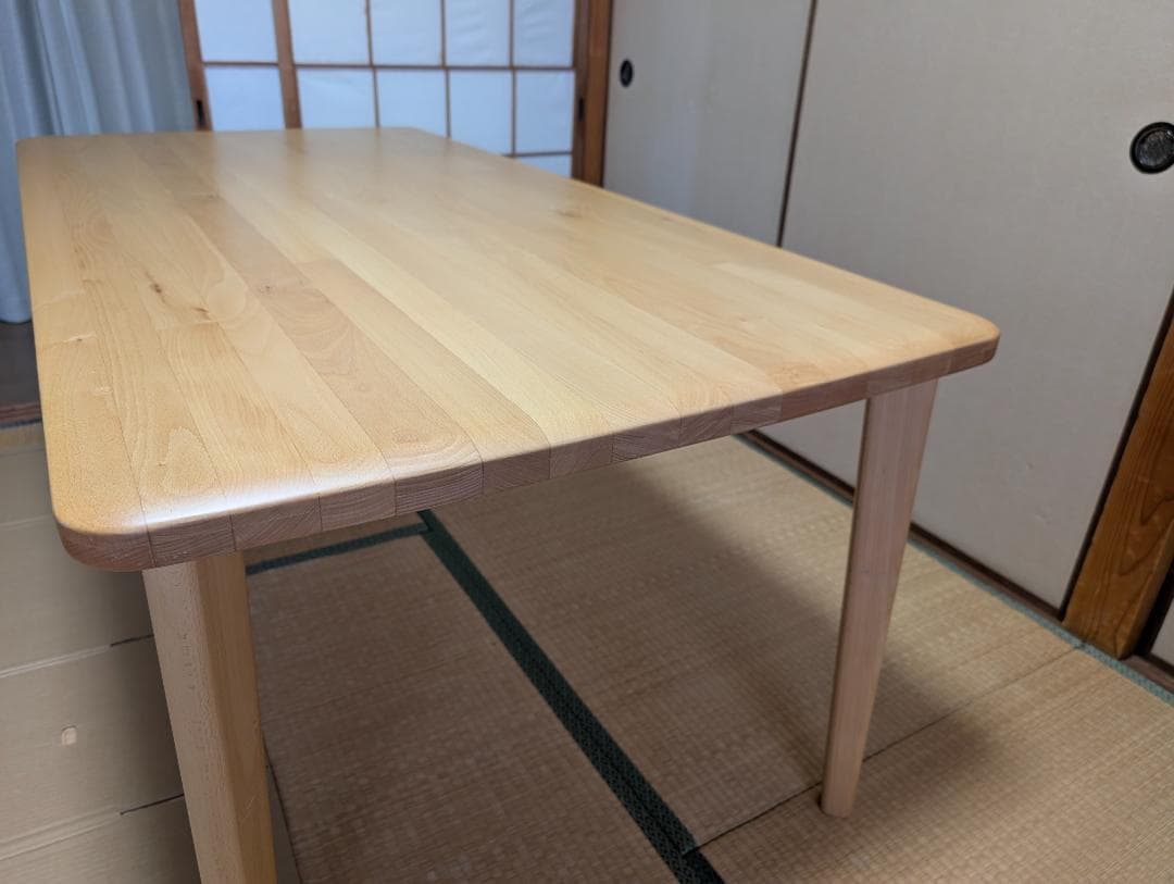 ニトリNコレクション天然木ダイニングテーブル　幅1650×奥行850×高さ700