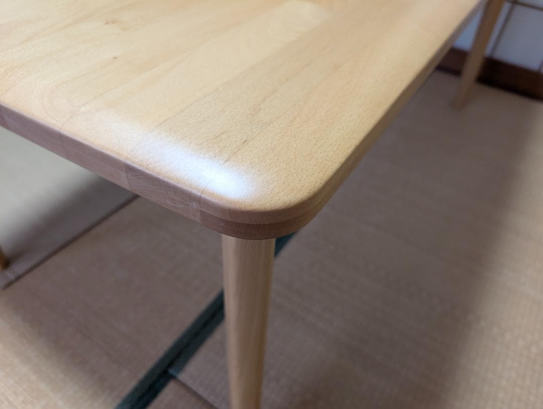 ニトリNコレクション天然木ダイニングテーブル　幅1650×奥行850×高さ700