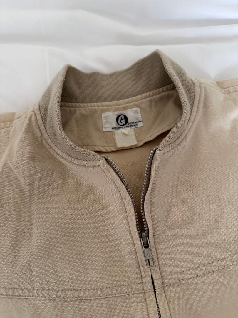 90s GOODENOUGH キャップショルダージャケット ベージュ S