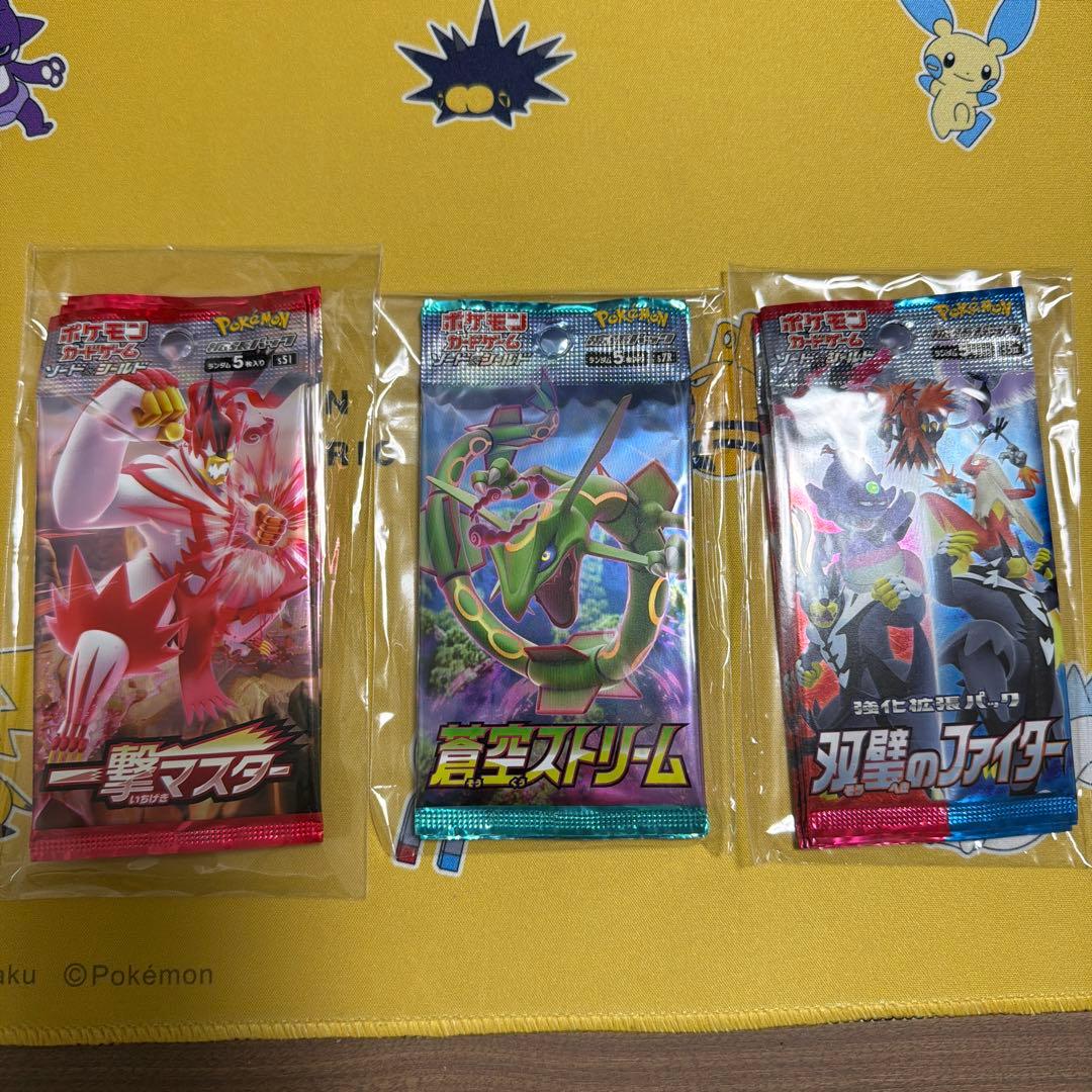 ポケモンカード 未開封12パック 一撃マスター／双璧のファイター／蒼空ストリーム