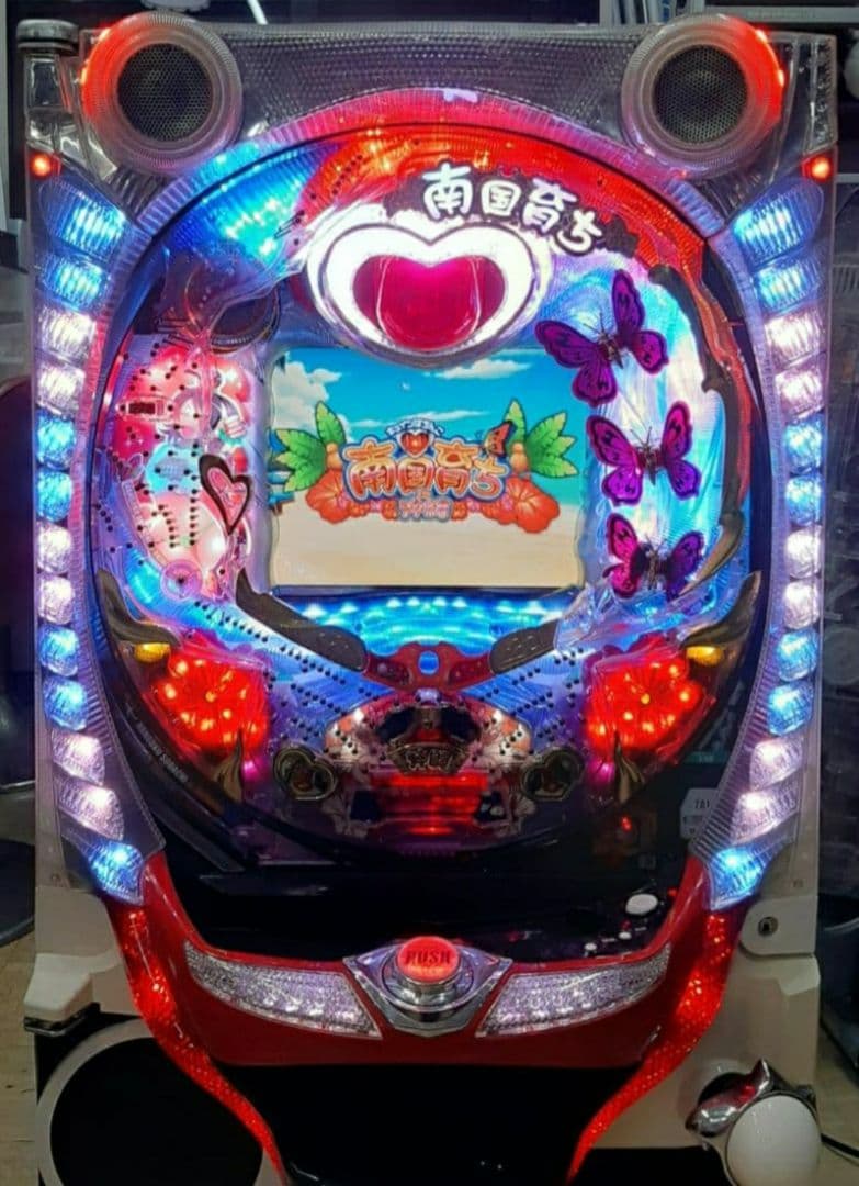 パチンコ実機　CRA南国育ちin沖縄9AW　1/99.9　甘　循環式　オート機付