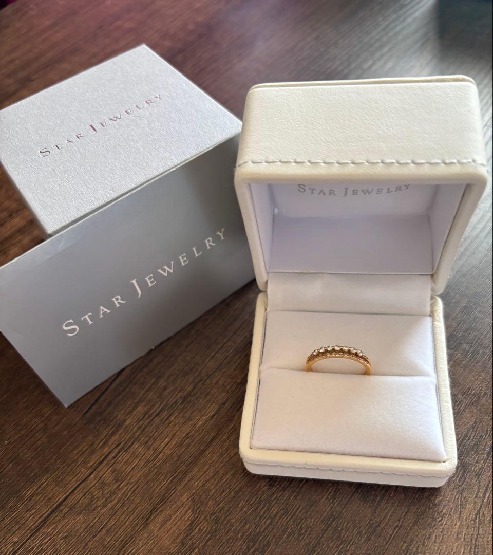 1/11限定価格　スタージュエリー二連ハーフエタニティダイヤモンドリング