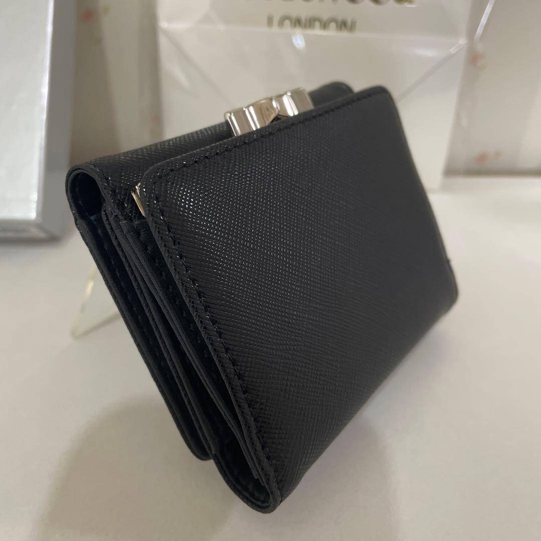 ショッパー付　ヴィヴィアン・ウエストウッド　三折り財布 ブラック