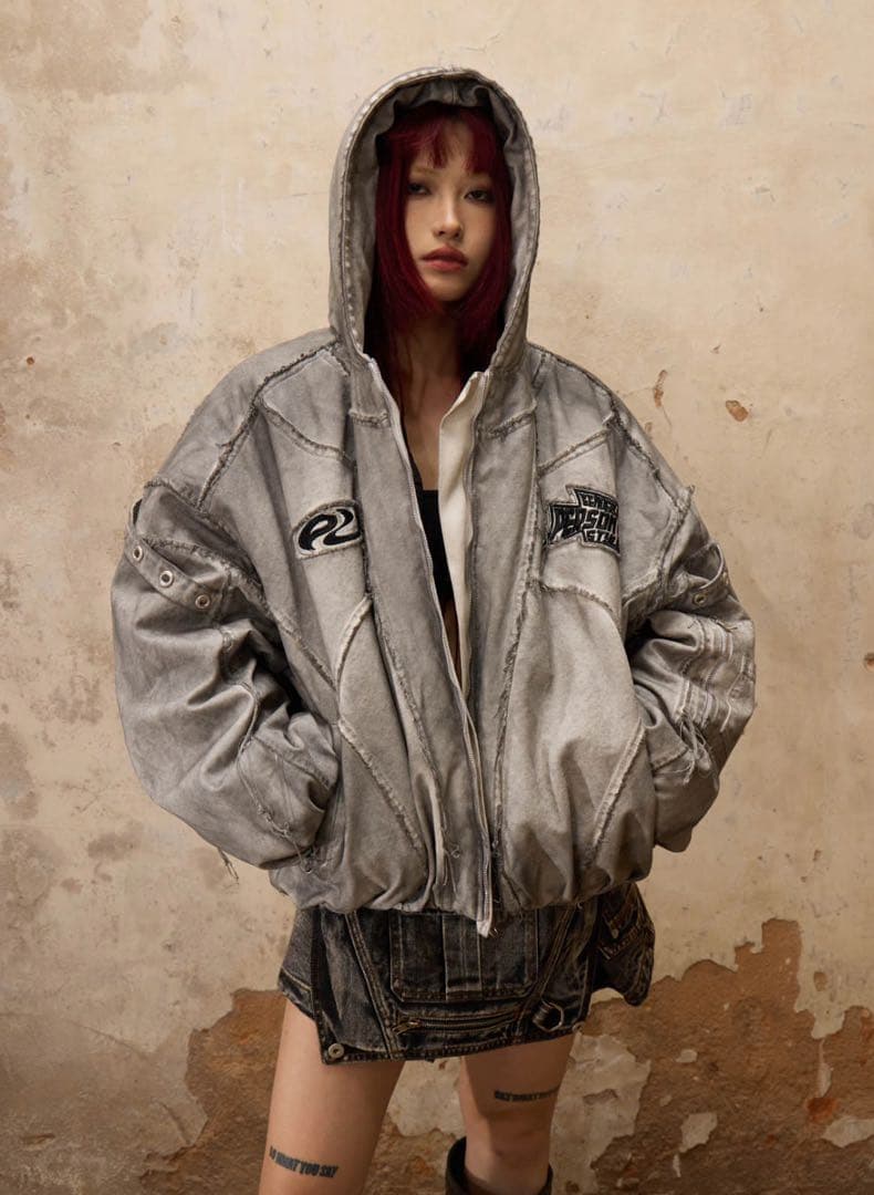 パーソンソウルボンバージャケット グレー