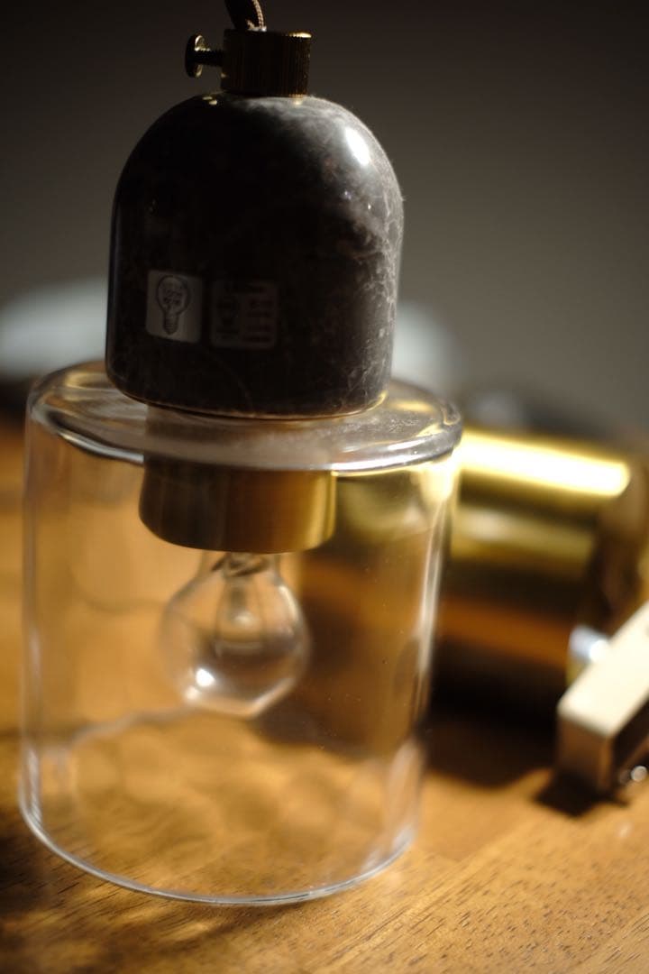 Glass × 大理石　香水瓶のような ガラス ペンダントライト