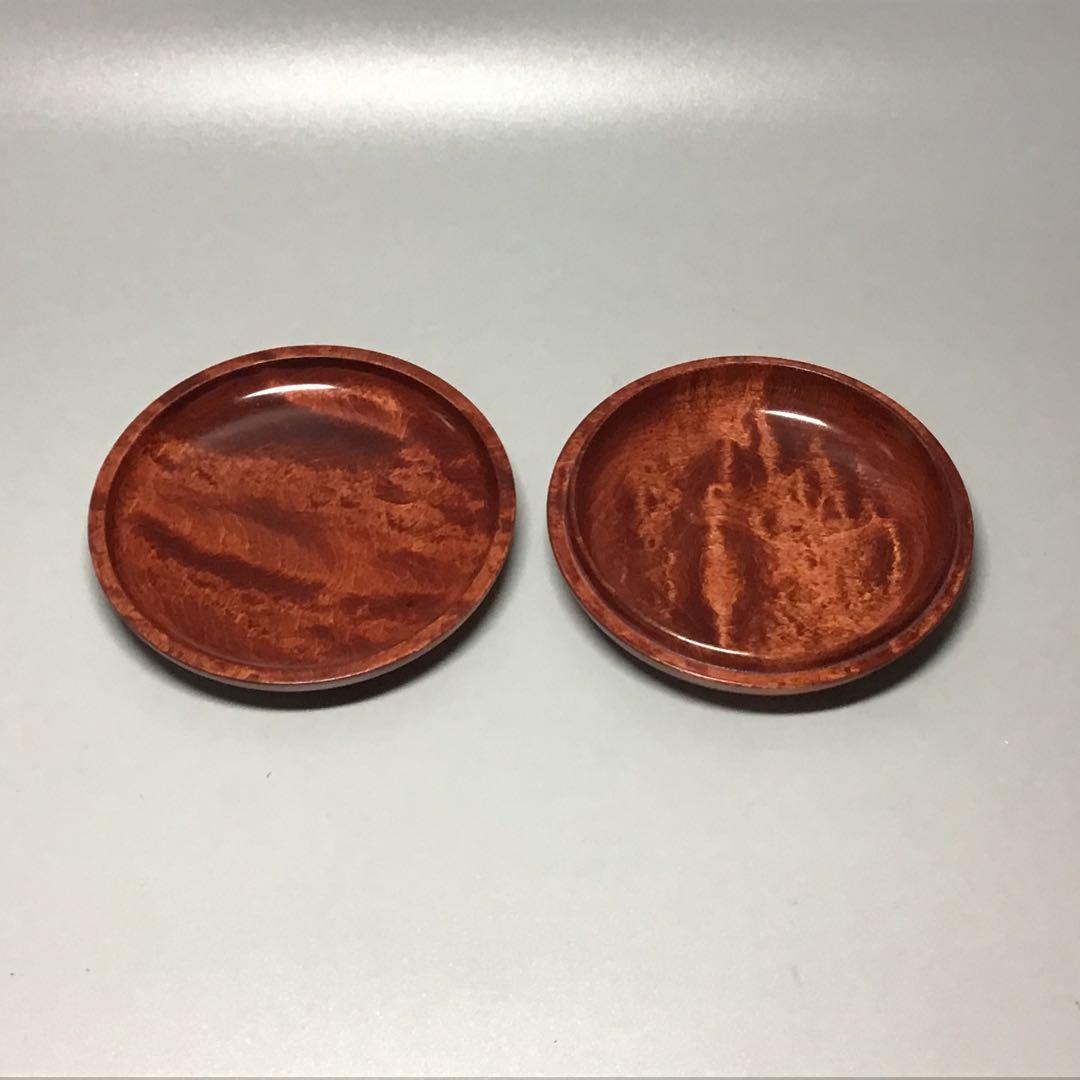 楓ハードメイプルの玉杢を　スカーレット染めにしたミニ食蘢　小物入れ　大香合です