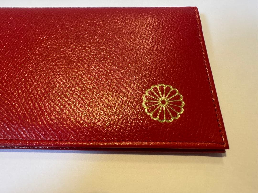 皇居財布　長財布　赤