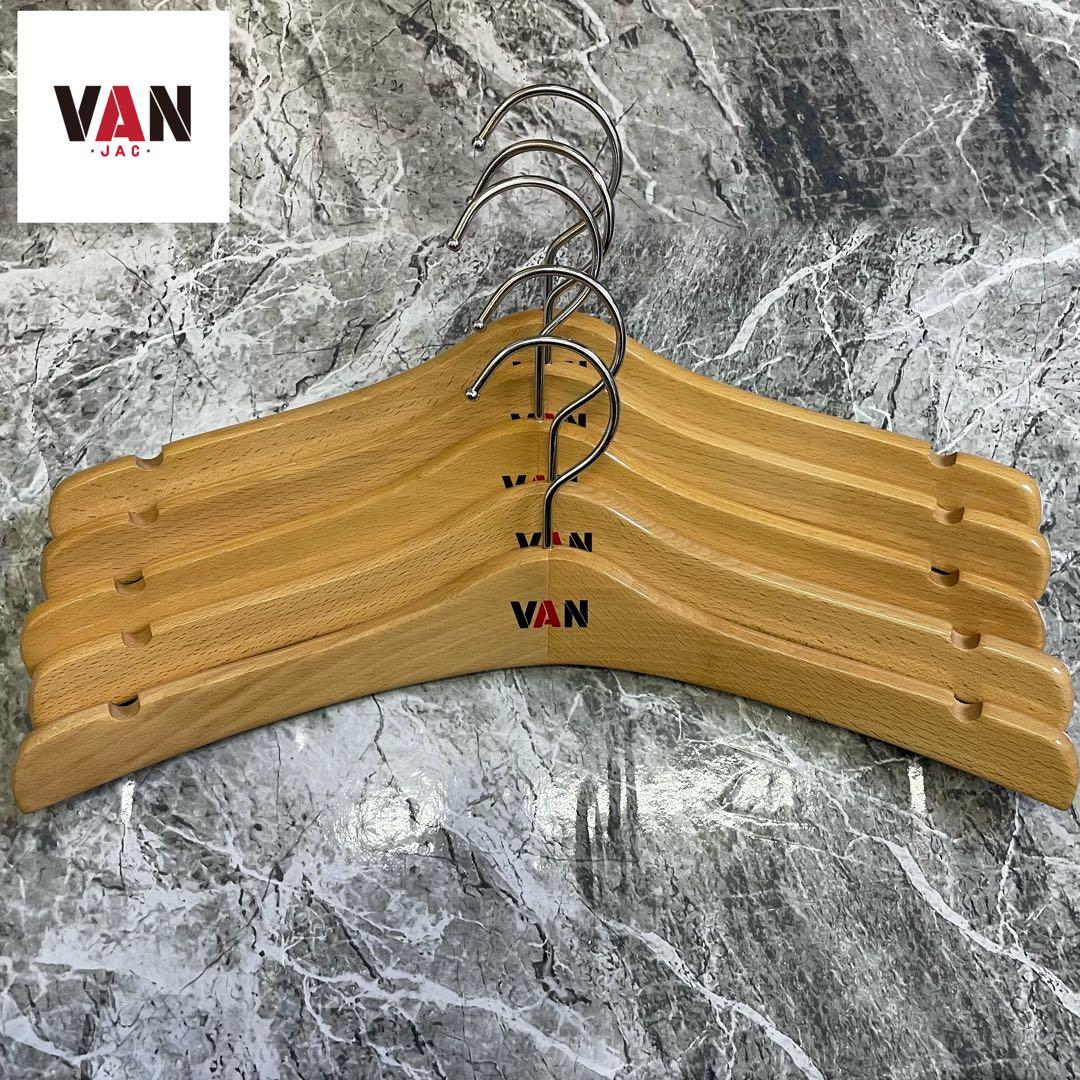 『レア』VAN JAC 木製ハンガー5本セット