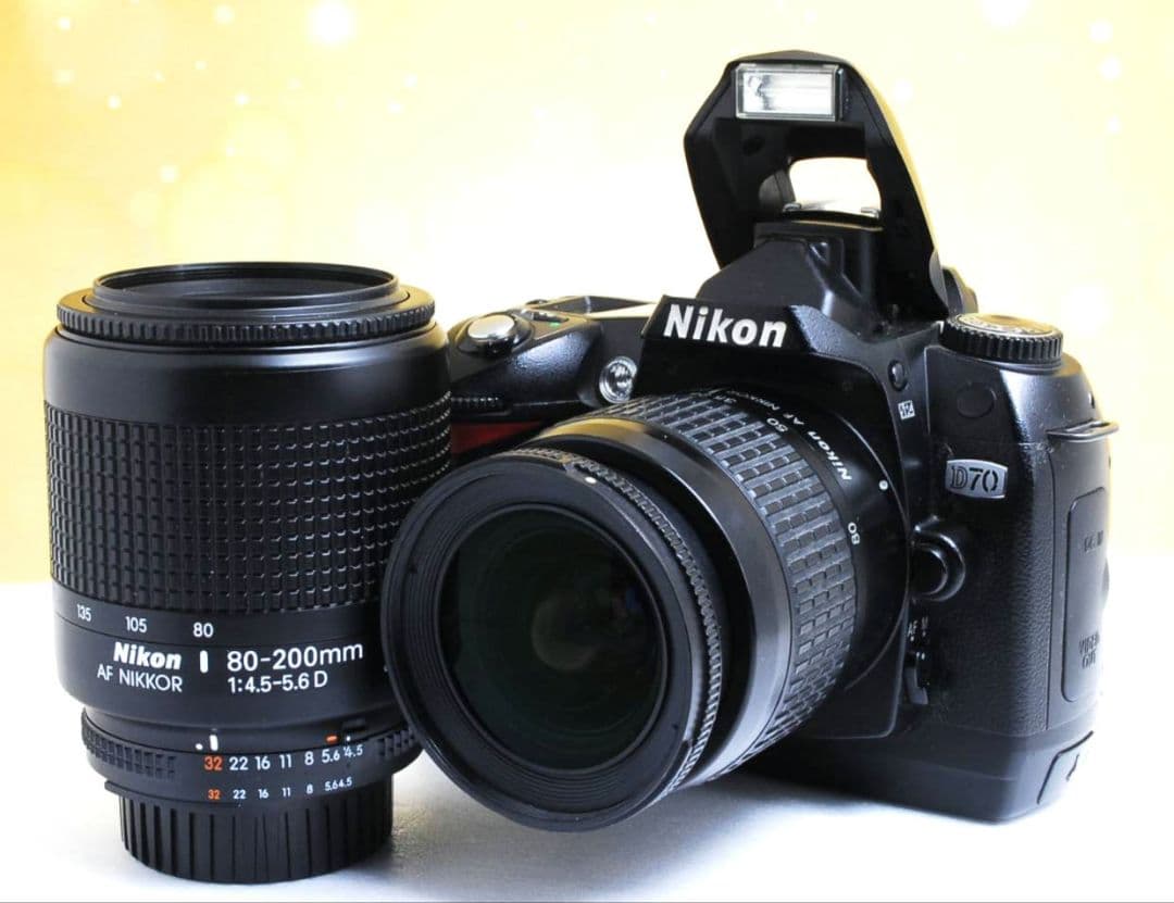 NIKON　D70　ダブルレンズ⚡️初心者⚡️ニコン⚡️一眼レフ⚡️望遠