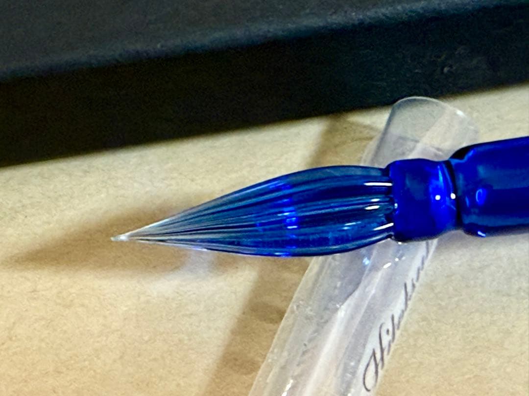 ひとつ房ガラスペン 代官山蔦屋 花入りブルー